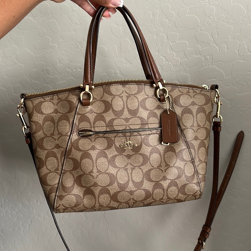 Tan COACH purse
